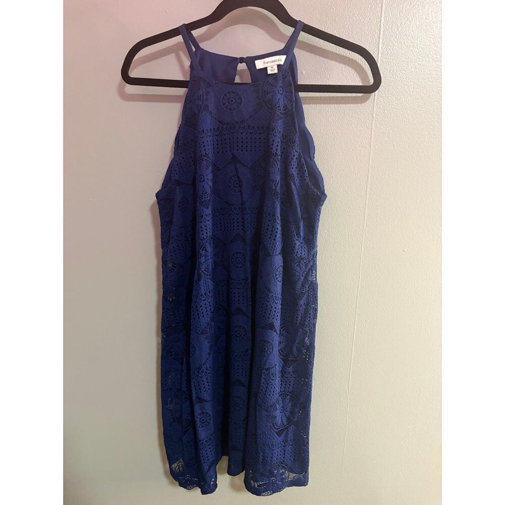 Francesca Navy Lace Shift Dress - Medium